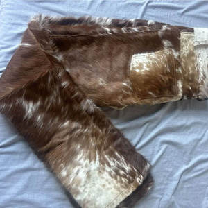 Pantalones de piel de vaca auténtica personalizados de alta calidad para hombre, ropa informal de Color sólido más vendida, pantalones de piel de vaca para hombre - Product Image 4