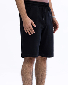 กางเกงขาสั้นแนวสตรีทของผู้ชายพร้อมพิมพ์ลายกราฟิกแบบกำหนดเองผ้าฝ้ายลำลองใส่ได้พอดีสำหรับฤดูร้อนกางเกงขาสั้นกลางแจ้งสีดำสำหรับยิม - Product Image 2