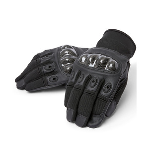 Gants de travail, gants de protection, gants tactiques Predator - Gants de tir noirs en PVC avec sangle de poignet en velcro, camouflage personnalisé - Product Image 1