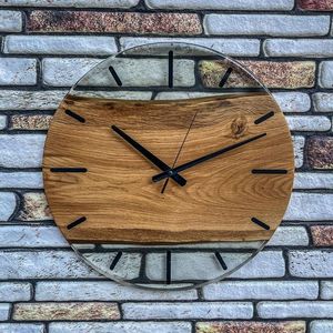 Best Quality Live Resin Epoxy Wall Clock Handcrafted Wooden Resin Epoxy Wall Clock for Living Room Kitchen Use Direct Wholesale - Product Image 4