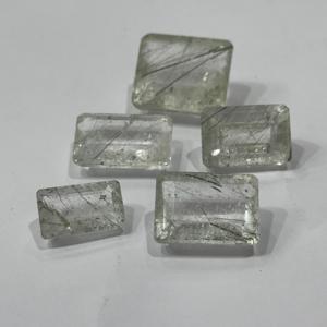 Piedras Preciosas de Cuarzo Rutilado Facetado de Tamaño Libre, Rutilo Natural, Esmeralda Negra, Piedras Sueltas para Joyería - Product Image 3