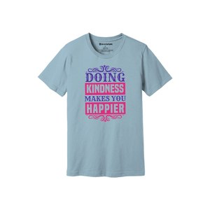 เสื้อยืดผ้าฝ้าย 100% พิมพ์ลายธีมความเมตตา น้ำหนัก 160-180 GSM มี 12 สีให้เลือก  รับออกแบบลายและตำแหน่งได้ตามต้องการ - Product Image 4