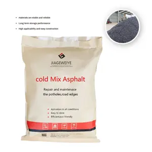 black polymer modified cold asphalt patch bag package cold mix asphalt / asphalt cold patch