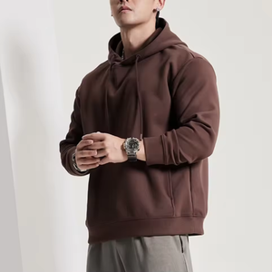 Custom Cotton Fleece Hoodie Fashion Printed Plain Blank Heavyweight Fleece Oversized Pullover Hoodie Men Winter Hoodies - Product Image 1