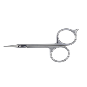 Ciseaux à cuticules personnalisés, manche arrondi, lame tranchante, pointe russe en acier poli, ciseaux de manucure, logo privé - Product Image 3