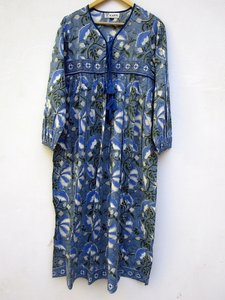 Women's Casual Max <b>Dresses</b> with Button V Neck Short & Long Sleeves Natural Waistline - Product Image 5