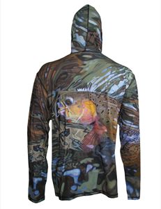 เสื้อสวมหัวมีฮู้ดสำหรับตกปลาแขนยาวน้ำหนักเบาผ้าซับเหงื่อสำหรับเดินป่าตกปลา - Product Image 2