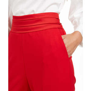 Pantaloni Trench Rossi Slim-Fit da Donna Calvin Klein, Vita Alta, Antirughe, Stile a Matita, Eleganti per l'Ufficio - Taglia 10 - Product Image 4