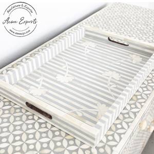 Bandeja Decorativa de Madera con Tallado Floral, Adorno Elegante para Sala de Estar, Dormitorio, Pasillo, Decoración del Hogar - Product Image 5