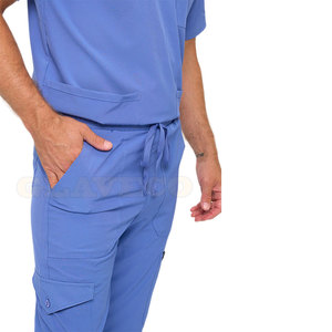 Service OEM Uniforme de gommage médical nouveau style Uniforme de gommage médical de couleur unie de haute qualité à vendre - Product Image 6