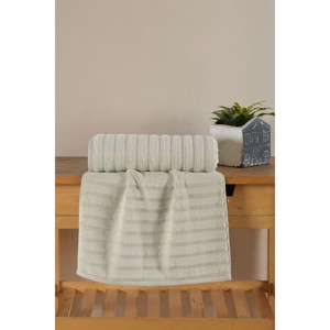 Toalla de Mano de Microalgodón de la Serie Varol Wave Premium, 50x90cm, con Diseño de Rayas Jacquard Bordadas y Tejidas, Suave para el Hogar y Niños - Product Image 6