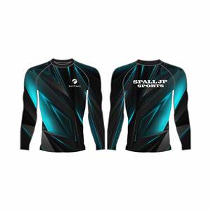 Vêtements de sport Rashguard en gros, à séchage rapide, pour le surf, la natation, manches courtes et longues, compression, fitness, gym, logo personnalisé - Product Image 3