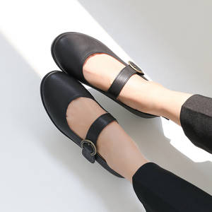 [JSHOE] Women Handmade Genuine Lambskin Leather Comfort Flats 4cm Low Heel Casual Walking Shoes - Product Image 6