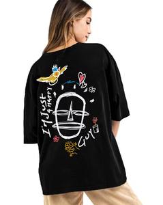 เสื้อยืดคอกลมระบายไหล่สำหรับผู้หญิงเสื้อยืดระบายอากาศได้ดีขนาดใหญ่พิเศษสำหรับฤดูร้อน - Product Image 2