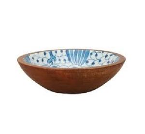 เซอร์วิงสลัดเคลือบพิมพ์ชามเสิร์ฟไม้ผู้ผลิตการออกแบบใหม่มือพิมพ์ชามเสิร์ฟสลัดไม้ - Product Image 1