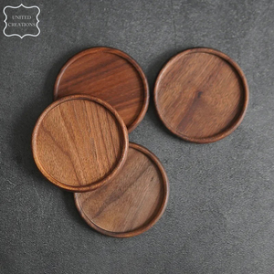 High Quality Classic Walnut <b>Wood</b> Drink Mats and Pads <b>Tea</b> Glass Coaster <b>for</b> Table and Kitchen Decoration - Product Image 4