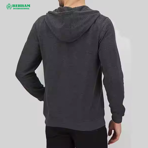 Sweat à capuche zippé unisexe personnalisé OEM ODM, coupe classique, épaules tombantes, 100 % coton, qualité supérieure, grammage lourd - Product Image 4