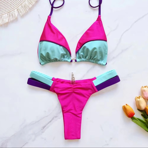 Bikini de natación para mujer, ropa de playa, material suave, transpirable, ligero, diseño de secado rápido, adecuado para fiestas en la playa y vacaciones - Product Image 1