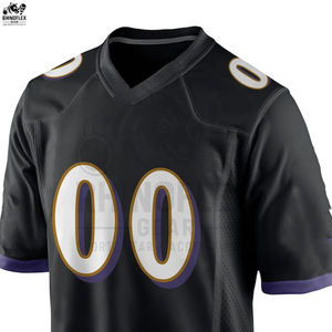 Wholesale Breathable Polyester/Cotton American Football Jersey-High Quality Custom Designs with Custom Colors/Sizes <b>Half</b> <b>Sleeve</b> - Product Image 6