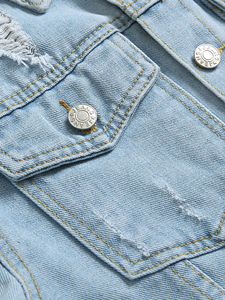 แจ็กเก็ตยีนส์สำหรับผู้ชายแจ็กเก็ตผ้าเดนิมสำหรับผู้ชายสีดำเหมาะสำหรับใส่ไปงานวันศุกร์ - Product Image 3