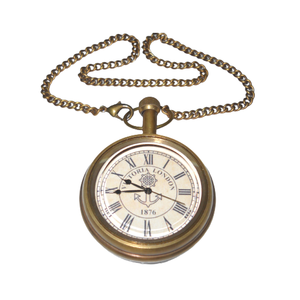 Antique Brass Pocket Watch Vintage <b>Table</b> <b>Clock</b> Office Decor Navy Antique Brass Style Fully Handcraft Design <b>Top</b> Standard Product - Product Image 4