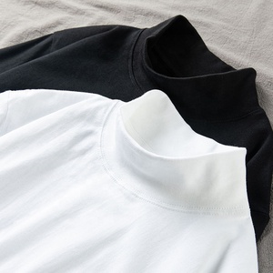 Heavyweight Custom Graphic t Shirt for Printing Oversized <b>Neck</b> Dropped Shoulder <b>Turtle</b> <b>Neck</b> Embroidered T-shirt for <b>men</b> - Product Image 1