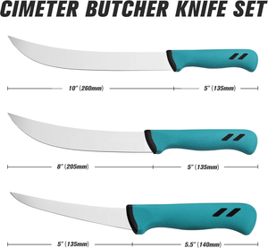 Juego profesional de cuchillos de chef de acero de alto carbono de alta calidad, 3 uds., para cocina, soporte personalizable para bricolaje. - Product Image 6