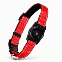 Collier GPS pour chien et chat, certifié Apple Find My, anti-perte, étanche IP68, réfléchissant, tailles S, M, L, noir, bleu, rouge