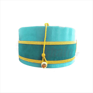 Gorro de terciopelo morado hecho a mano con cruz de Jerusalén y bordado de lingotes de oro, tocado de regalia, tocado personalizado de primera calidad - Product Image 4