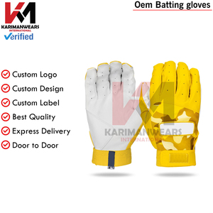 Guantes de Bateo Premium para Adultos y Jóvenes, Ajuste Tri-Curvo, Cuero Genuino, Guantes Deportivos para Béisbol y Sóftbol, Fabricante de Guantes - Product Image 5