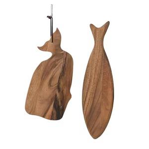Planche à découper en forme de poisson étroite Planches à découper bio écologiques chaudes Planche à découper en bois Cuisine - Product Image 4