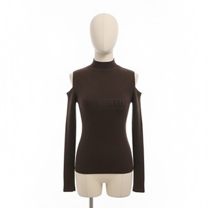 Suéter de Invierno para Mujer, Nuevo Estilo Coreano, Color Sólido, Diseño Pequeño, Manga Larga, Camiseta Base, Blusa para Mujer - Product Image 3