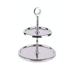 Latest Designed Metal <b>Cake</b> Stand Server Home Party Celebration <b>Cake</b> Pedestal with Two Tier Manufacturer in India - Product Image 1