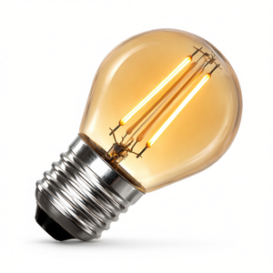 4W Amber E27 <b>LED</b> Filament Spherical Bulb - Product Image 2