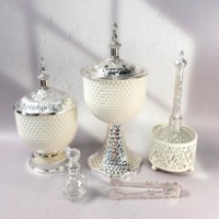 Ensemble de brûleurs d'encens en métal indien écologiques de luxe pour fêtes, salon, festivals, temples bouddhistes, hôtels, décoration Bakhoor aromatique