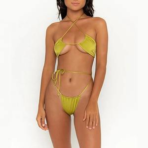 Traje de baño de mujer hecho a medida para tamaño adulto Venta directa de fábrica Traje de baño de color sólido de alta calidad - Product Image 4