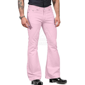 กางเกงขาบานสำหรับผู้ชายกางเกงขาบานสีทึบกางเกงขาบานลำลองทรงหลวมแบบปกติพอดีตัว - Product Image 1