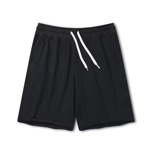 Pantalones Cortos Deportivos de Felpa Francesa 100% Algodón con Logotipo Personalizado al por Mayor, Pantalones Cortos de Felpa Lisos para Hombre - Product Image 3