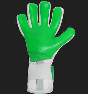 100% guantes de portero de fútbol de látex profesional alemán de alta calidad 4mm impresión de silicona zona de abrasión Palma frontal látex alemán - Product Image 2
