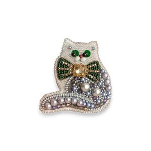 เข็มกลัดปลาวาฬสีน้ำเงินปักด้วยมือคริสตัลเข็มกลัดลูกปัดแฟชั่น - Product Image 4