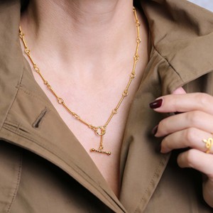 สร้อยคอแบบโซ่ดีไซน์ T Lock ทอง 22K งานฝีมือตุรกีแท้ ขายส่ง ไม่ซ้ำใคร เครื่องประดับเงินแท้ 925 - Product Image 4