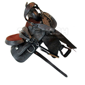 Silla de montar western de cuero premium, diseño para equitación profesional, EN VENTA - Product Image 2