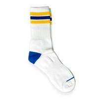 Chaussettes pour hommes en coton respirant, anti-transpiration, antibactériennes, à rayures colorées rétro des années 90, fabriquées par l'usine ODM JZVINA