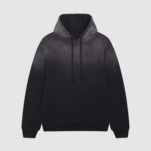 Sudaderas con capucha de calidad de lujo para hombre, jersey liso de peso pesado de algodón 100%, ajuste de gran tamaño con cordón, sudaderas con capucha con estampado de logotipo personalizado - Product Image 1