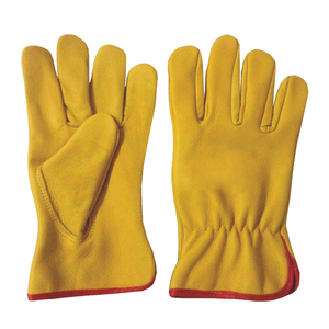 Guante de conducción de cuero de alta calidad 2025, guante de conducción de cuero de piel de vaca duradero cálido para invierno, guantes de protección de manos para hombres - Product Image 1