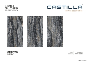 GRAFITO NERO 600x1200mm Carreaux en porcelaine solide polie à haute brillance Carreaux de sol antibactériens antidérapants Europe moderne Salles de bains - Product Image 3