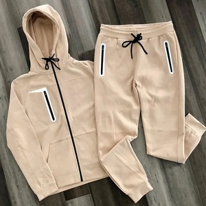 Survêtement pour homme de haute qualité, épais, à capuche, 100% coton, 2 pièces, couleur unie, écologique, séchage rapide, vêtements décontractés, hiver 2024 - Product Image 6