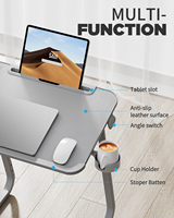 XGEAR – plateau TV réglable Table pliante Table de dîner TV bureau debout pour ordinateur portable pour Sofaside/chevet