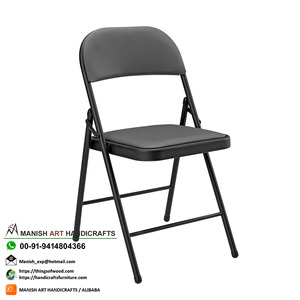 Chaises de bureau modernes en fer noir de style antique pliables pour la maison hôtels banquets bars et gymnases-vente en gros - Product Image 1