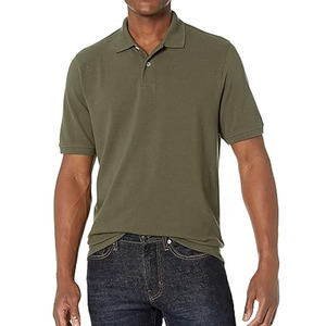 Chemise polo pour homme en coton 100% de qualité supérieure, personnalisée avec logo, manches courtes, col montant - Product Image 4